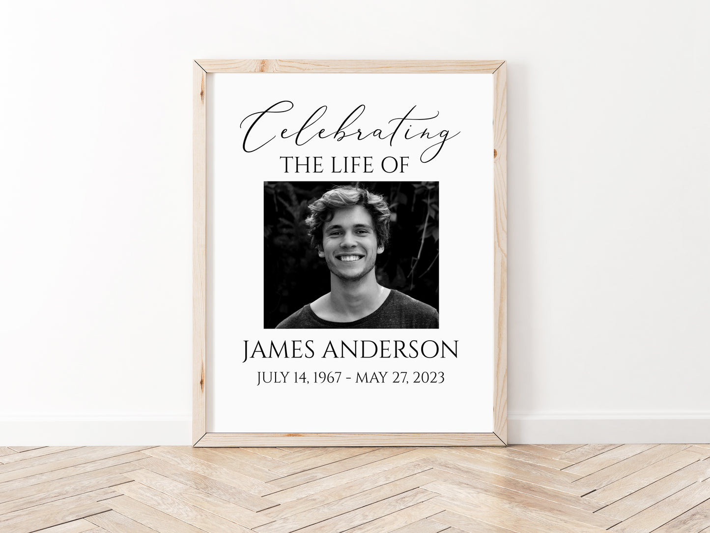 Simple Celebration Of Life Welcome Sign, Funeral Welcome Sign, In Loving Memory, Obituary, Memorial Sign, Editable Funeral Sign, Order of service S1
