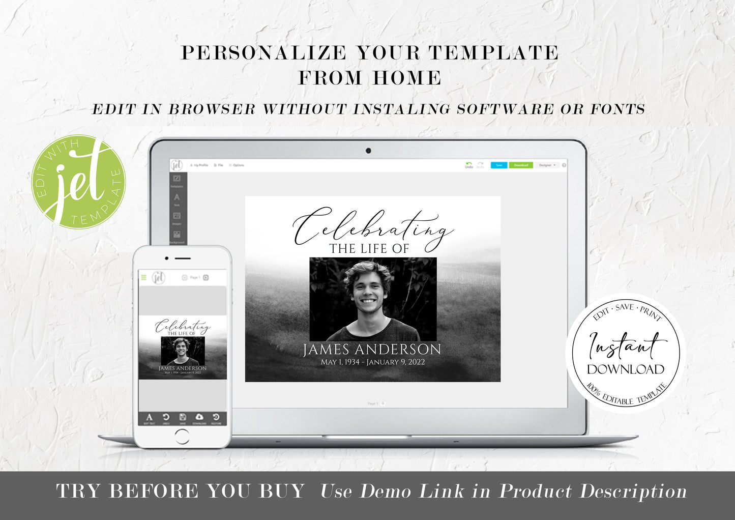 Celebration of life Black Watercolor Funeral Guest Book Template , Printable Black Watercolor Remembrance Memorial Guest Book Condolence Book, Instant Download