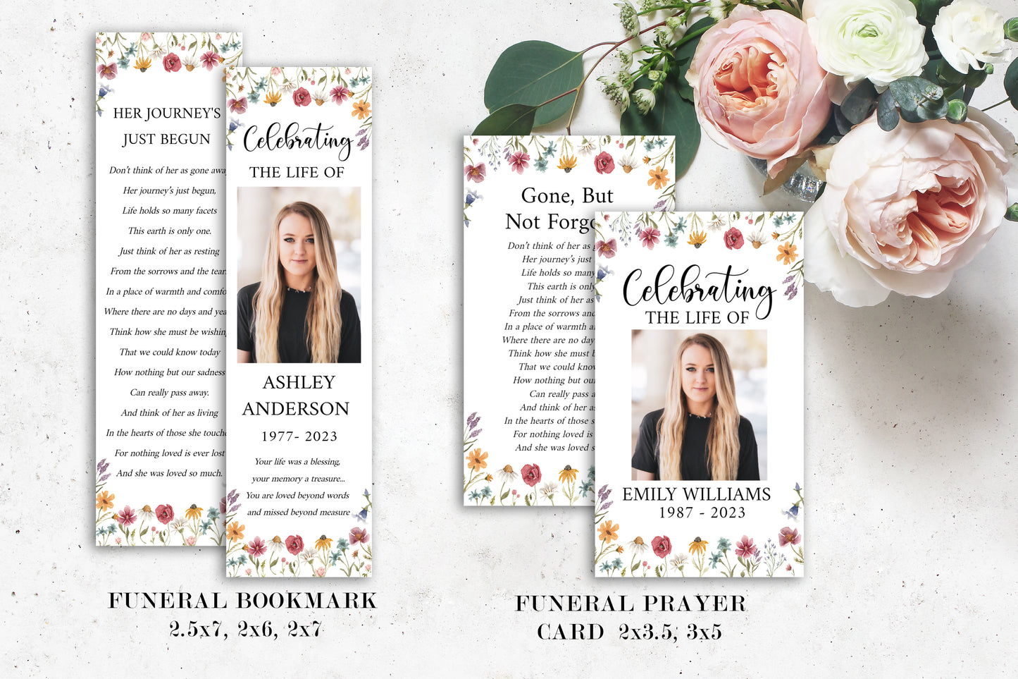 Celebration of Life Red Greenery Wildflower Meadow Funeral Bundle, Wildflower Memorial Package Wildflower Funeral Set