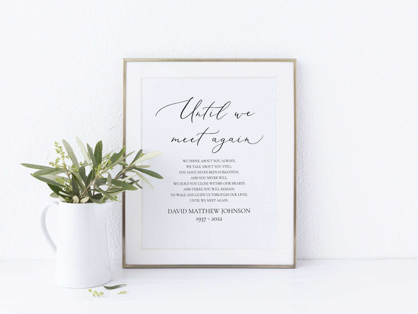 Until We Meet Again Sign Template, Until We Meet Again Memorial Sign, Printable Until We Meet Again Wedding Sign Wedding Memorial Table Sign