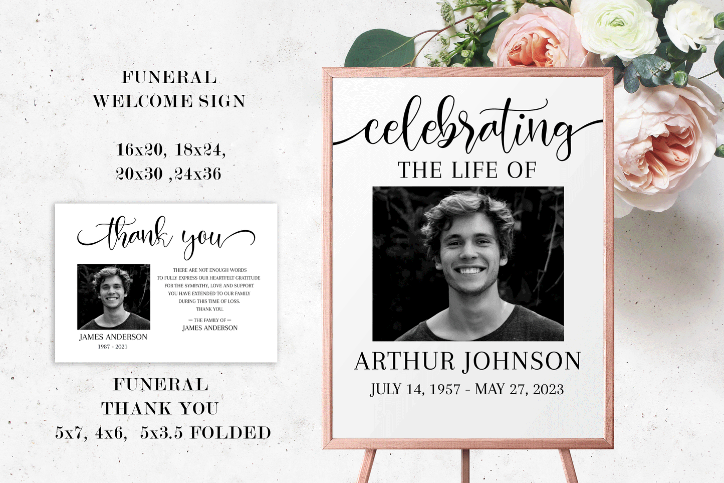 Celebration Of Life Simple Elegant Funeral Bundle S2