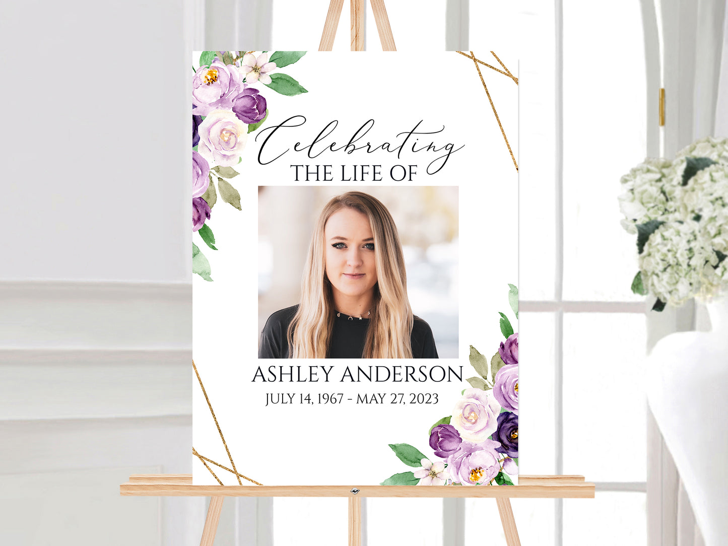 Celebration Of Life Welcome Sign, Funeral Welcome Sign, In Loving Memory, Obituary, Memorial Sign, Editable Funeral Sign, Order of service, P1