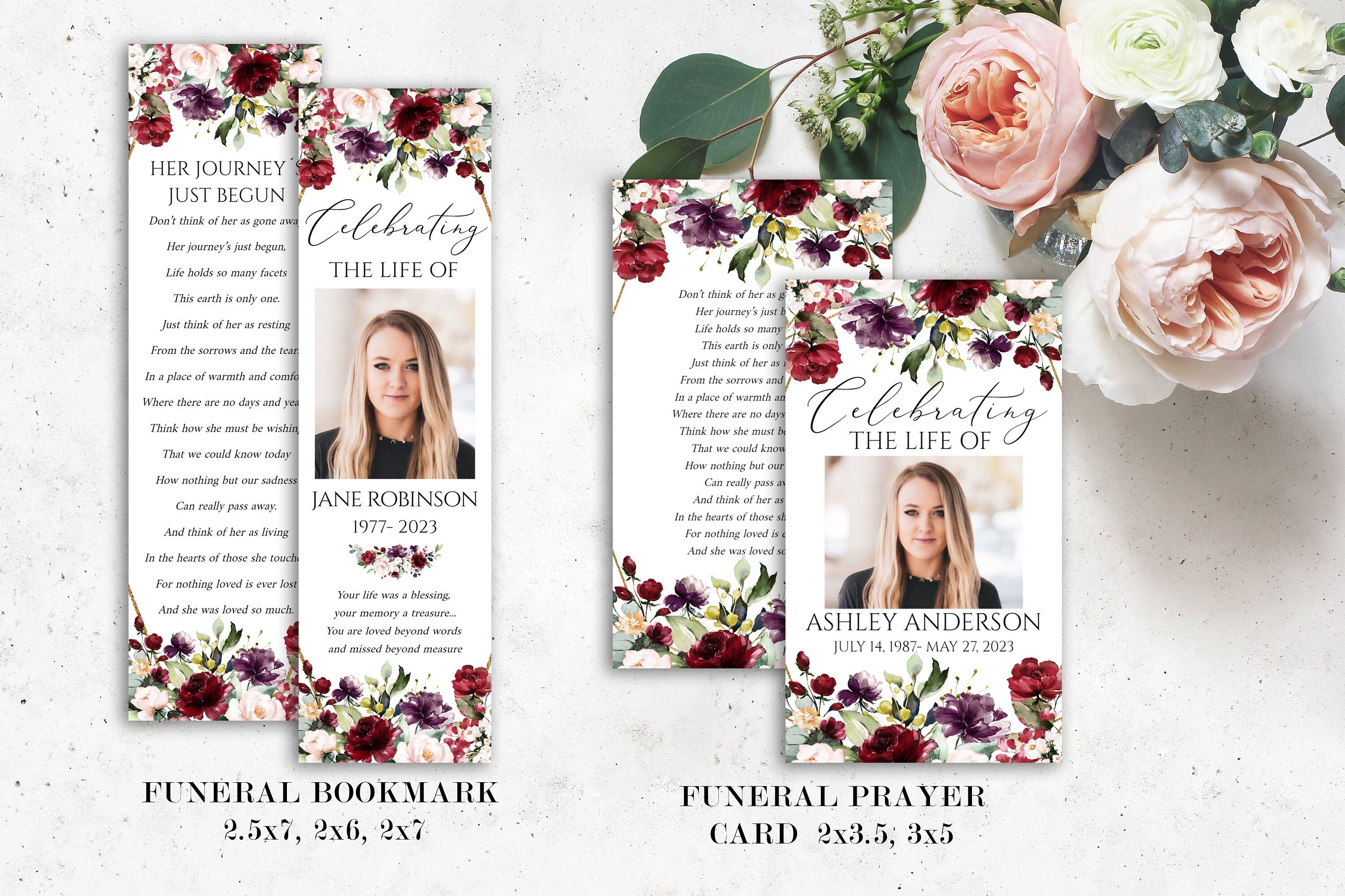 Red Roses hotsell Funeral Bundle | Printable Memorial Bundle Program | Printable Funeral Program Template | Celebration of Life