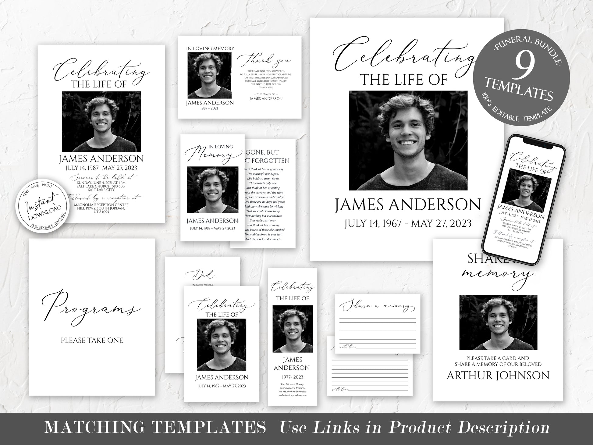 11x17 Funeral Program, Celebration of Life Funeral Program Template, Template Memorial Program, Funeral Brochure, Obituary Program, Editable Funeral Program Template